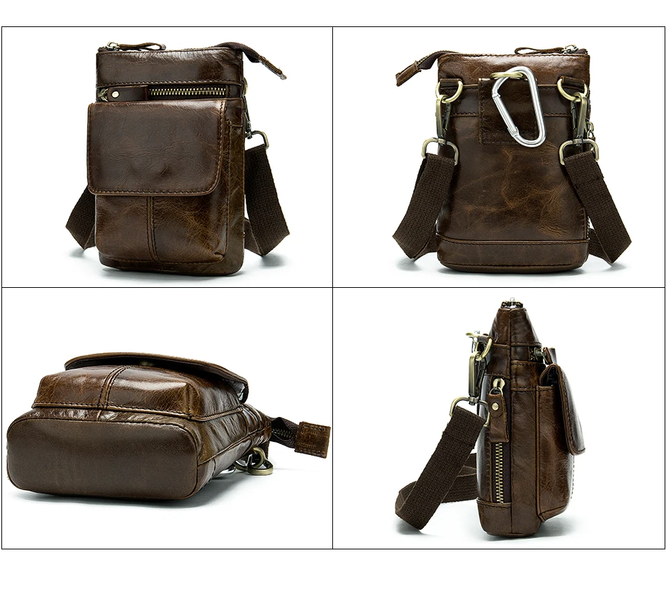 25 Shoulder Bag Leather Men's Bag Phone Belt Bag Men Pouch Male Small Crossbody Bags for Men Leather Genuine Messenger Bags