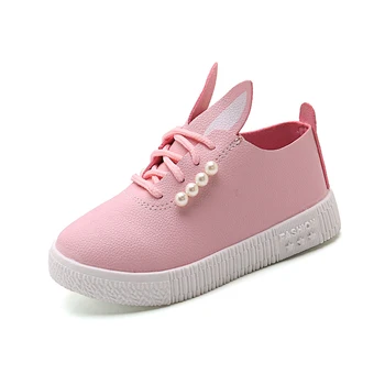 

Spring Summer baby shoes girls princess shoes kids casual shoes children cartoon shoes rabbit pearl 1 to 5 yrs
