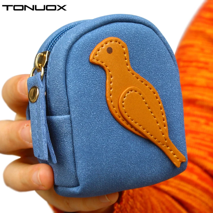 TONUOX для женщин женские кошельки короткие молнии птица портмоне карточки Ключи