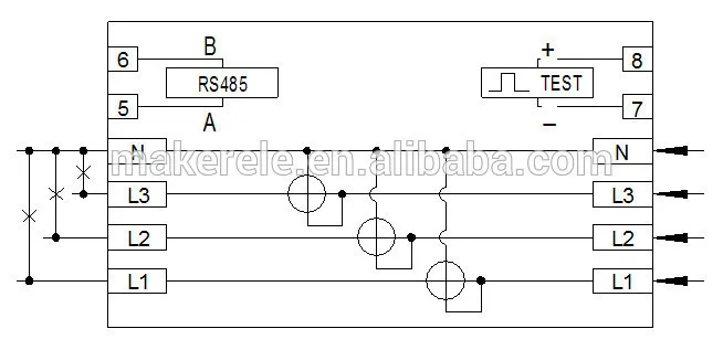 Modbus RTU din-рейку MK-LEM021GC портативный цифровой ЖК-дисплей трехфазный счетчик энергии