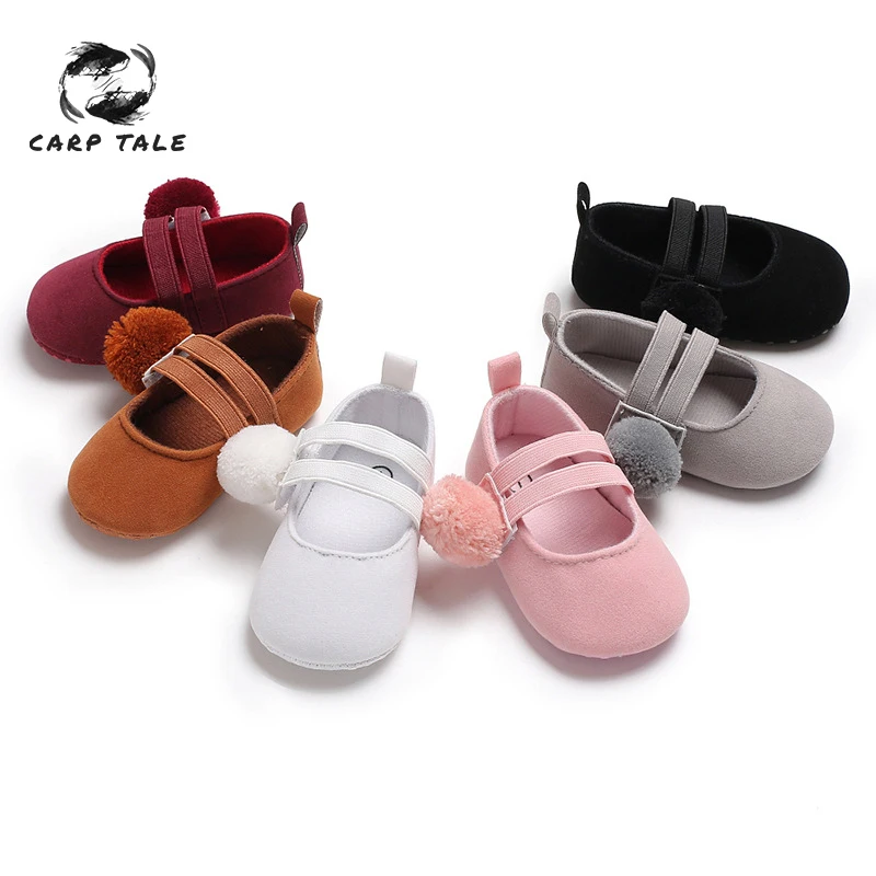 

2019 Hot Sale Soft shoes toddler shoes Baby Shoes Sweet Infant Toddler Girl Princess Hair Ball First Walkers toddler moccasins