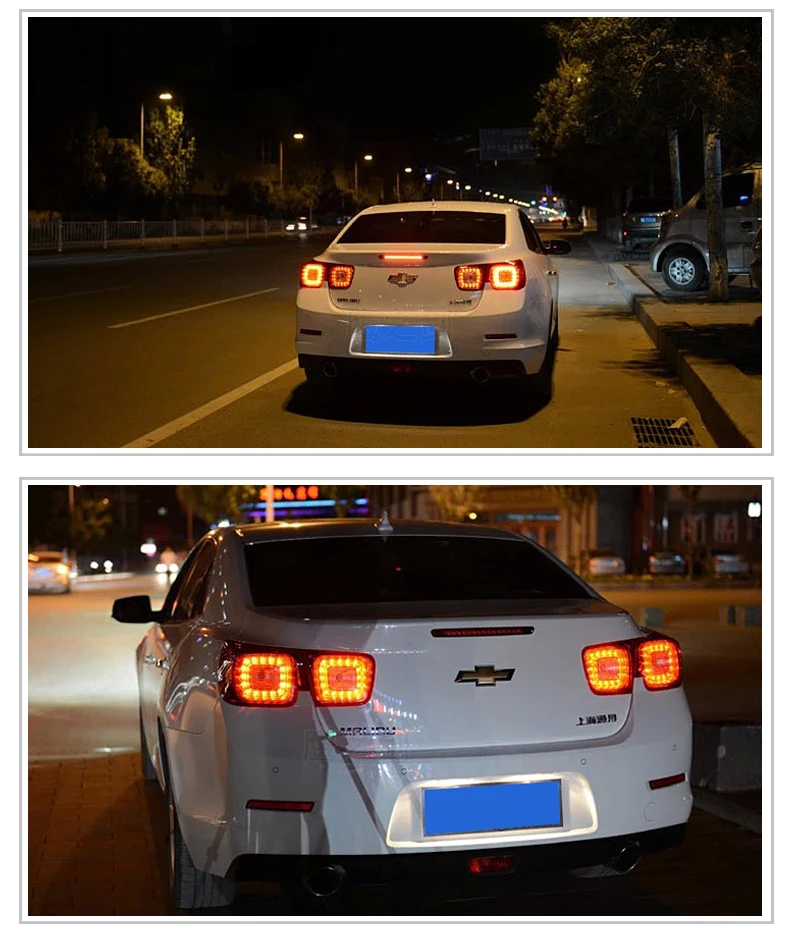 Автомобильный Стайлинг для Chevrolet Malibu задние фонари 2011 2012 2013 Malibu светодиодный задний фонарь DRL+ тормоз+ Парк+ сигнал