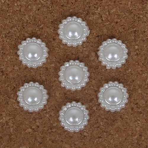 8mm 200pcs 20-200 шт плоская спина, кабошон имитация пластика ABS жемчуг Подсолнух Бисер для DIY бусинки для Модной Бижутерии ремесло украшения телефона - Цвет: 8mm 200pcs