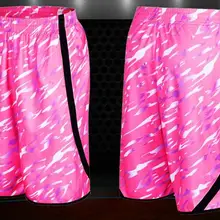 SYNSLOVE дизайн Камуфляжный принт живопись тренировочный баскетбольный мяч спортивные шорты для бега свободные половина длины плюс размер двойной карман