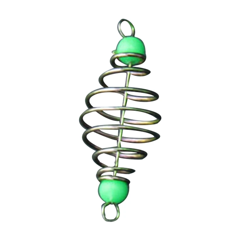 

5 Pcs Fishing Bait Spring Lure Inline Hanging Tackle Metal Feeder