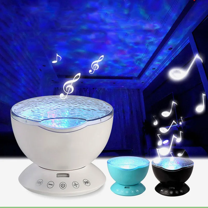 The Latest Upgraded Ocean Wave Night Lights USB LED Rotating Starry Sky