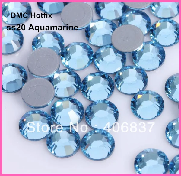 

Free Shipping! 1440pcs/Lot, ss20 (4.8-5.0mm) High Quality DMC Aquamarine Iron On Rhinestones / Hot fix Rhinestones