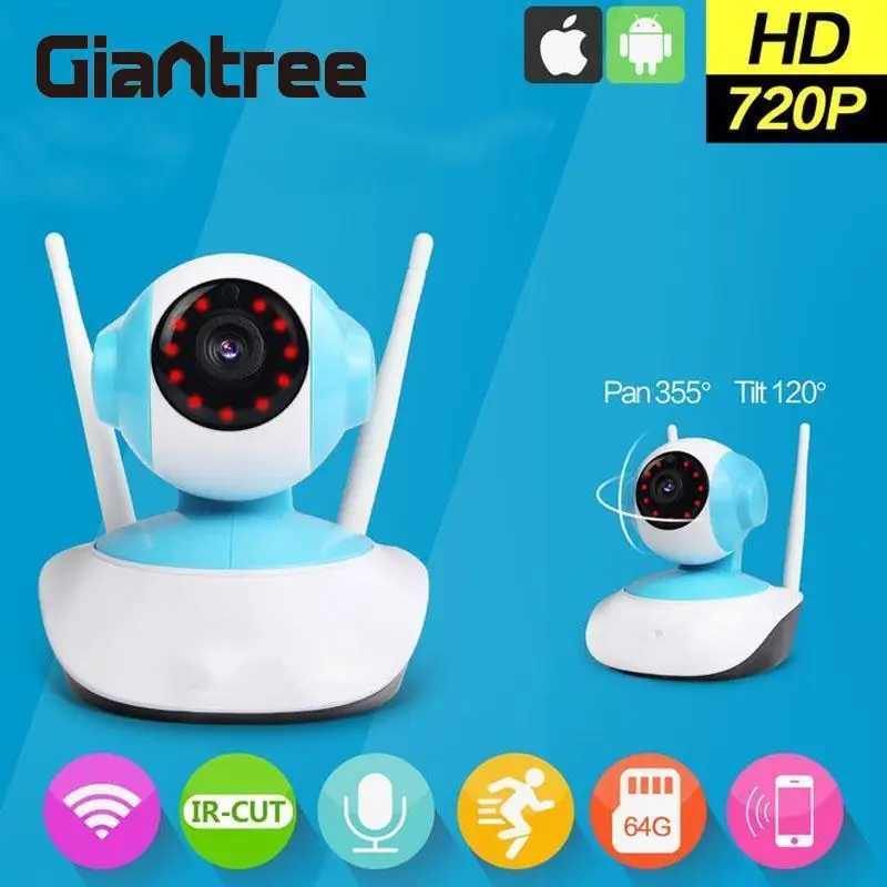 

Giantree Wireless Network WiFi Home Security Cam IP Camera Cam Surveillance CCTV Pan Tilt CMOS Surveillance Camera Baby Monitor