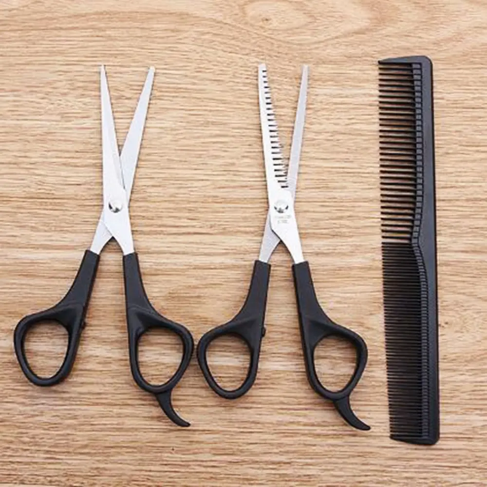 

3PCS Hair Scissors Cutting Shears Salon Professional Barber Hair Cutting Thinning Hairdressing Set Styling Tool Comb