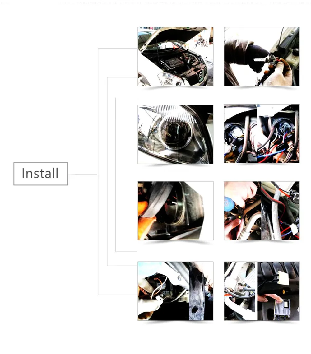 2X AC hid bulb xenon 55W 35W hid metal H1 5500K xenon white H7 metal base H8 H11 9005 9006 xenon hid bulb fast bright than led (5)