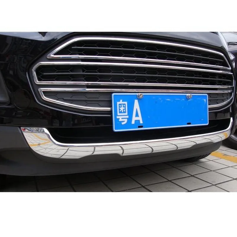 

1 PCS DIY Car Styling NEW ABS Chrome Decorative Light Box Front Bumper Light Box Case stickers for Ford Ecosport 2013 2014 2015