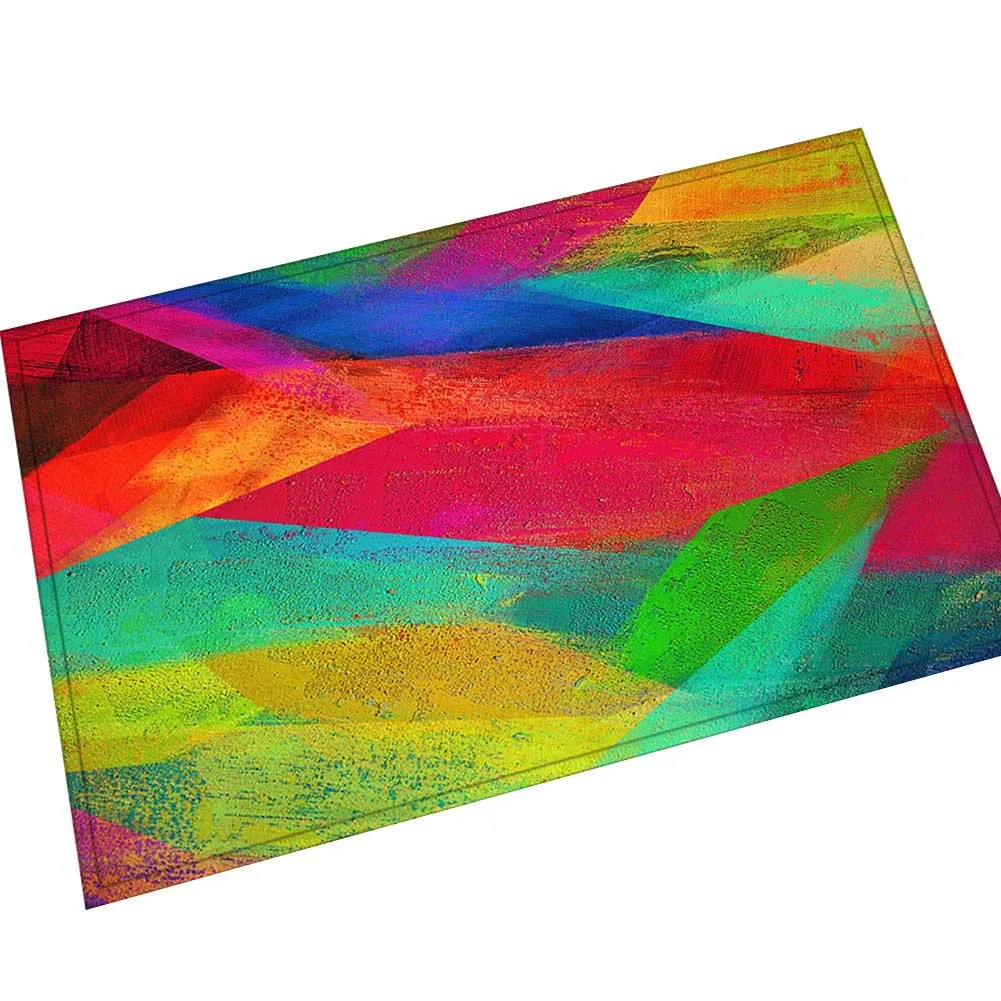 Zeegle цветочный узор напольный коврик резиновые коврики для ванной комнаты напольный Противоскользящий ковер для гостиной спальни коврики для кухни - Цвет: Colorful 9