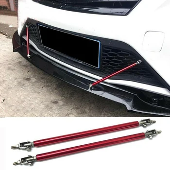 

1 Pair Adjustable Front Bumper Lip Splitter Strut Tie Bar Support Rod Racing Front Universal Bumper Lip Splitter Rod Support Kit