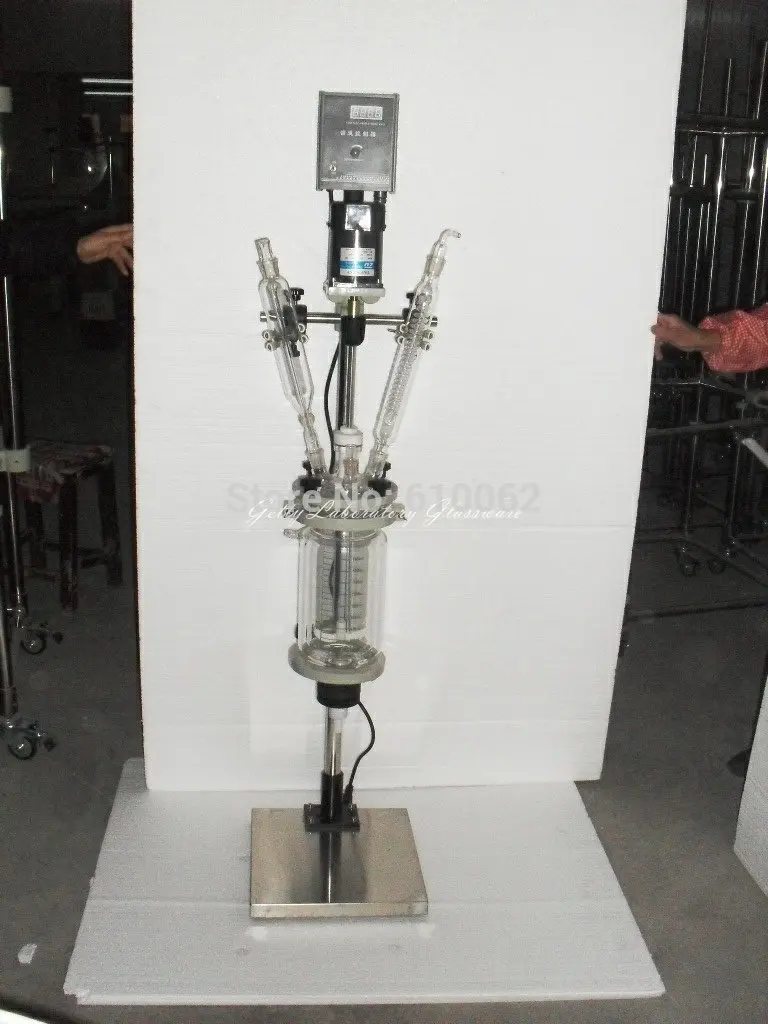 

5L Explosion Proof Motor-driven Jacket Chemical Reactor, double-neck Glass Reaction Vessel (reaction equipment)