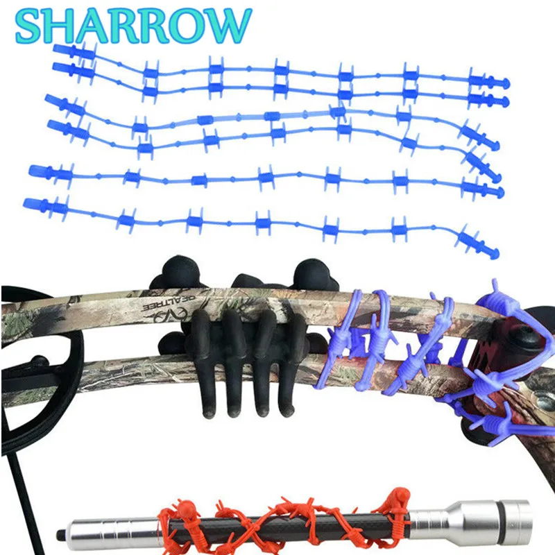 

6pcs Compound Bow Stabilizer Bow Body Silencer Balance Bar Archery Rubber Wire Damper For Outdoor Shooting Hunting Accessories
