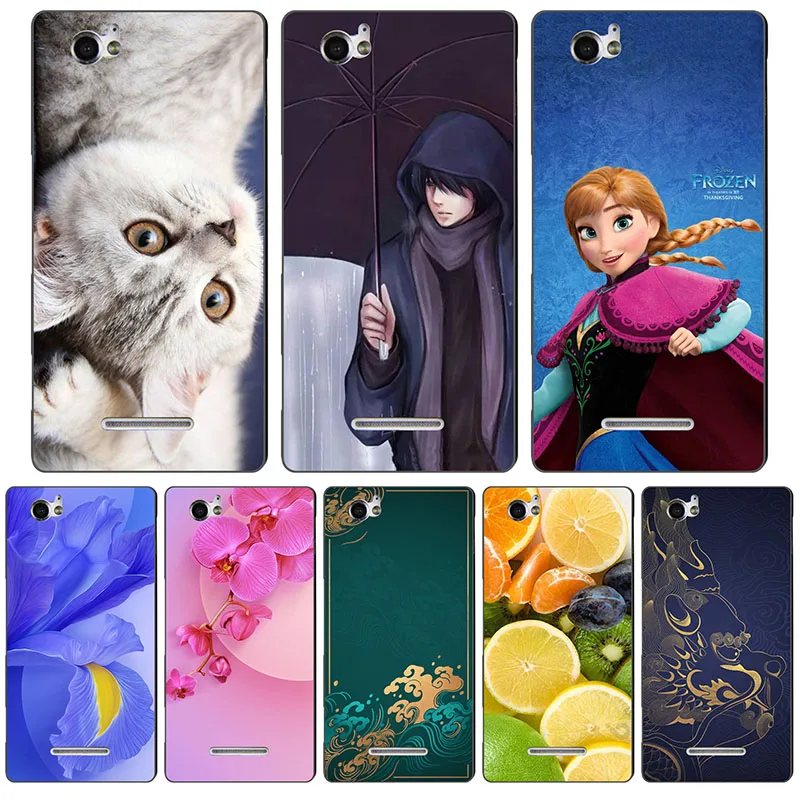 

Cute Fashion Flower Case For Sony Xperia M Dual C1905 C1904 C2004 C2005 Cases Pattern Printed Phone Cover Fundas Coque Shell