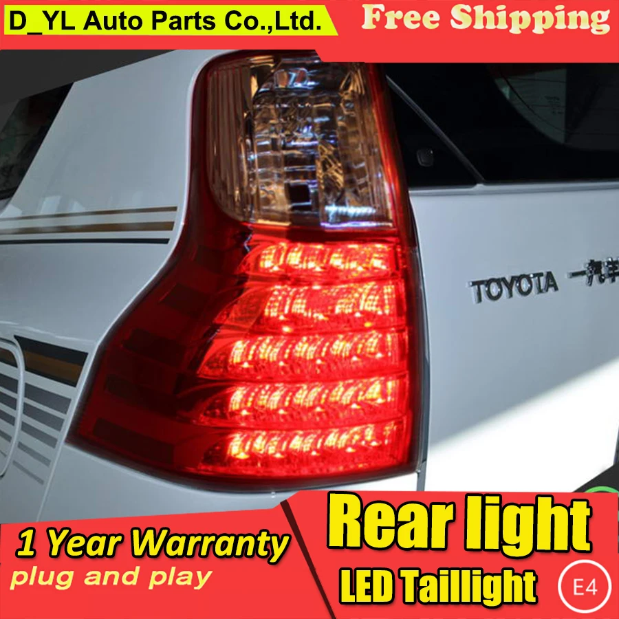 D_YL Car Styling for Toyota Prado Taillights 2016 2017 Prado LED Tail
