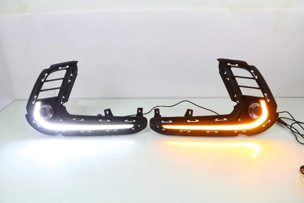 

Osmrk led drl daytime running light yellow turn signal for Hyundai Elantra 2016 2017