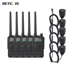 5X Retevis RT5 рация + Динамик Mic двухдиапазонный VHF и UHF Портативный любительского радио FM удобно двухстороннее коммуникатор радио