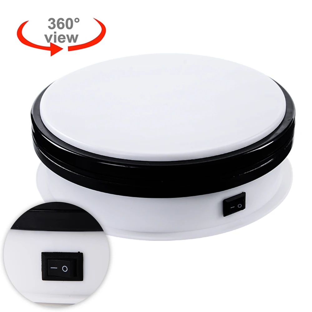 

White 15cm Photo 360 Degree Electric Rotating Turntable Rotating Display Stand for Photography Jewelry Watch Digital Product