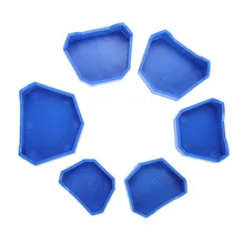 6 шт прочная латексная Стоматологическая основа для моделирования набор стоматологический слепок гипсовая основа гипс стоматологический Набор Уход за полостью рта синий цвет с различными размерами