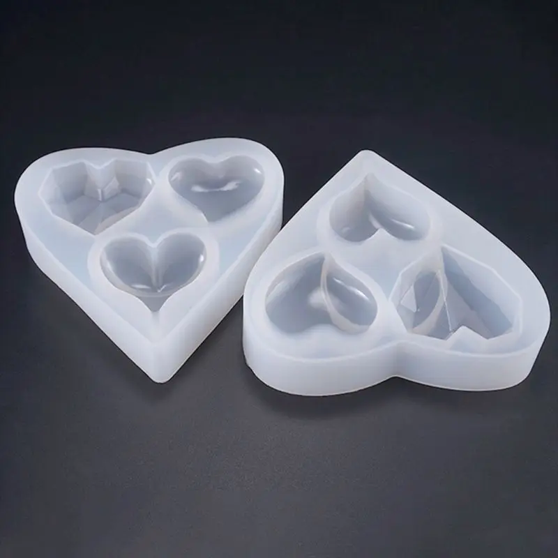 

Transparent Love Heart Silicone Mold DY Making Epoxy Jewelry Beads Pendant Resin Casting Mould Tool