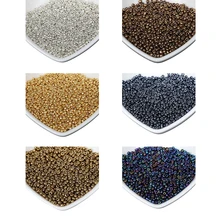 Gold and Silver 2mm 1000pcs Crystal Spacer Czech Glass Seed Beads For Jewelry Making Handmade DIY Earring Necklace Charms