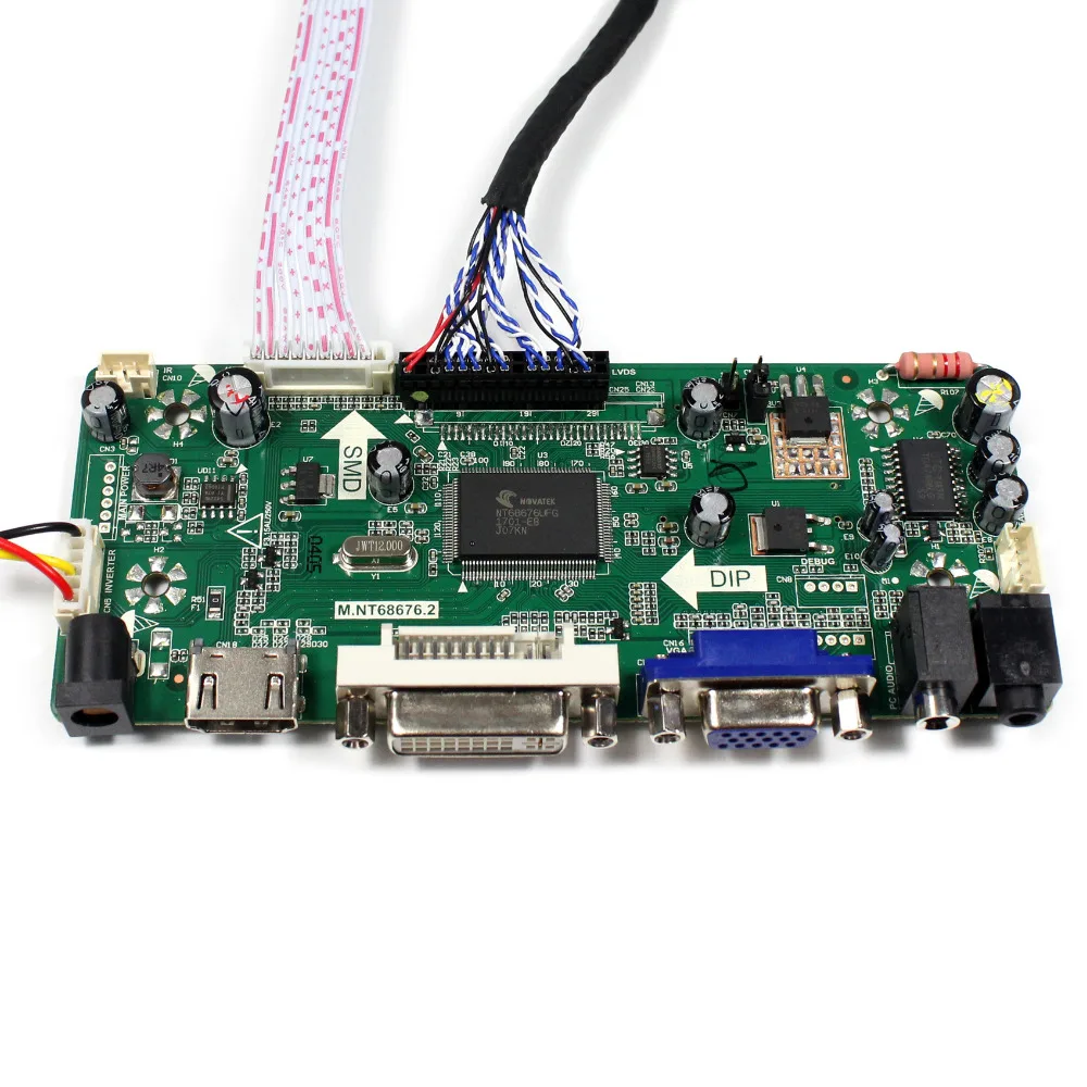  HDMI VGA DVI Audio LCD Controller board M.NT68676 for 15.4