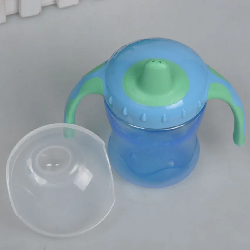 260 мл мультфильм детские чашка дети учатся для кормления питья воды бутылка с ручкой с персонажами из мультфильмов для детей с соской крышка учебный Поильник