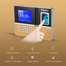 Интеллектуальная биометрическая машина посещаемости времени отпечатков пальцев с 3,2 дюйма TFT дисплей экран батареи Поддержка нескольких языков