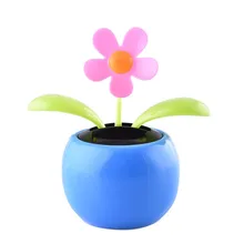 Автомобильные солнечной энергии смолы Украшения Салонные аксессуары подсолнечника Украшения автоматическая качели Украшения