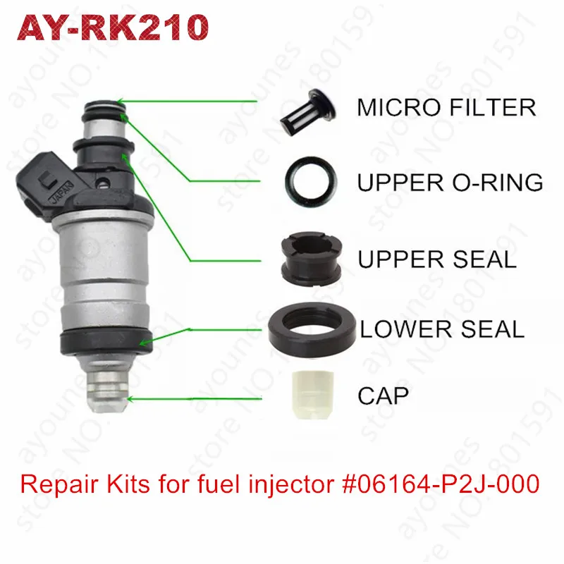 4 комплекта для Honda ремонтные наборы деталей топливной форсунки для частей#06164-P2J-000 06164-P2A-000 для AY-RK210