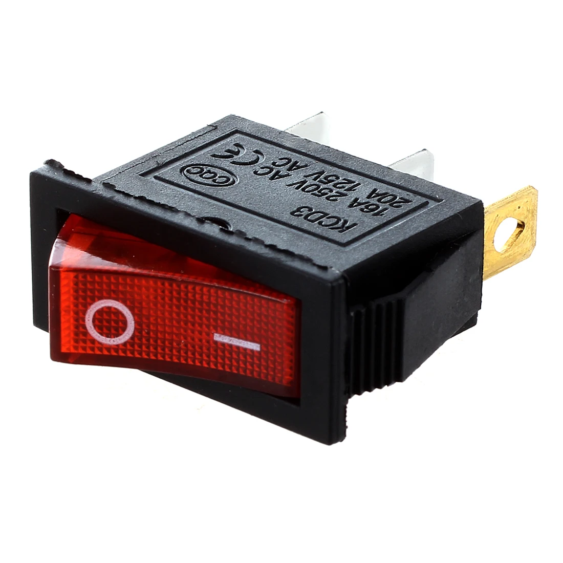10 шт 3 Pin SPST красный неоновый светильник вкл/выкл кулисный переключатель AC 250V/10A