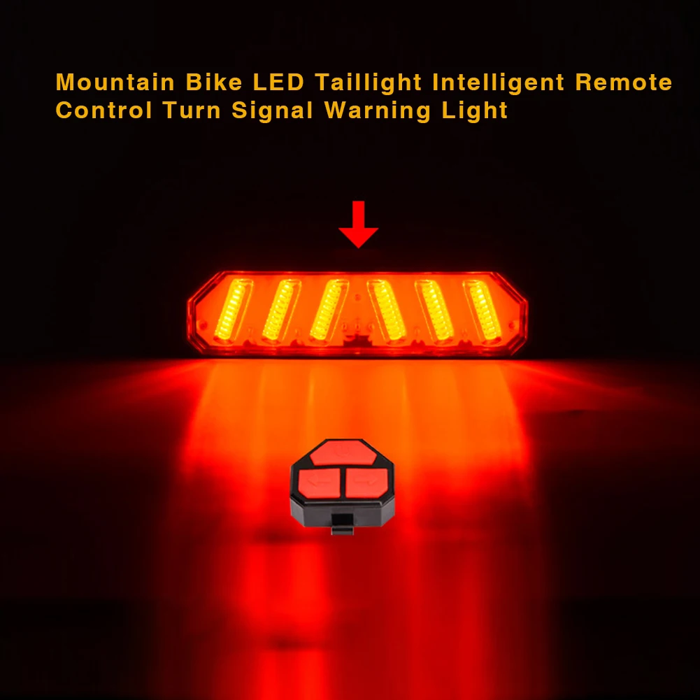 Discount Mountain Bike LED Taillight Intelligent Remote Control Turn Signal Warning Light 7