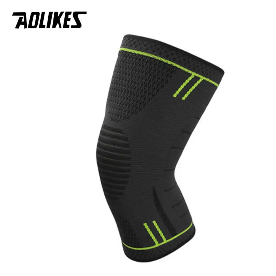 AOLIKES 1 قطع ضغط الركبة هدفين كم دعم تشغيل الصالة الرياضية آلام المفاصل الإغاثة كرة السلة الكرة الطائرة السلامة
