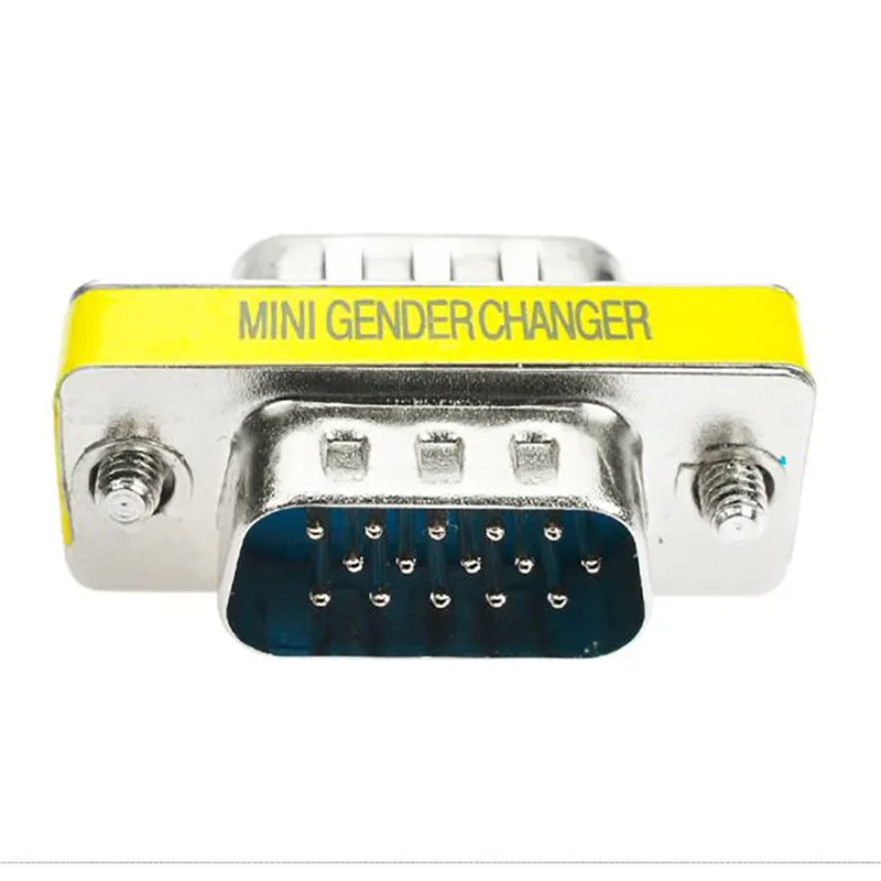 

Ecosin2 Computer Cables & Connectors 15 Pin VGA SVGA HD15 Gender Changer Coupler Adapter Converter Male to Male Nov6