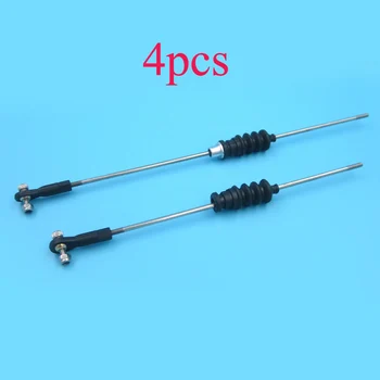 

4PCS RC Model Boat Push Rod Kit Include Stainless Steel M3 Tie Rod+Waterproof Rubber Bellow+M3 Rod End for Connect Boat Rudder