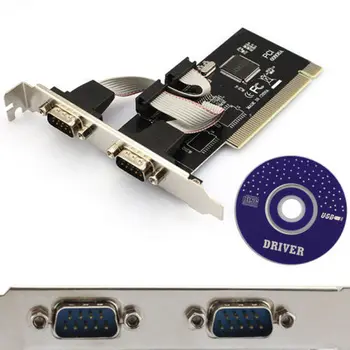 

Serial PCI to 2 Ports COM 9 Pin Series RS232 Card Adapter Win 7 VISTA XP FO