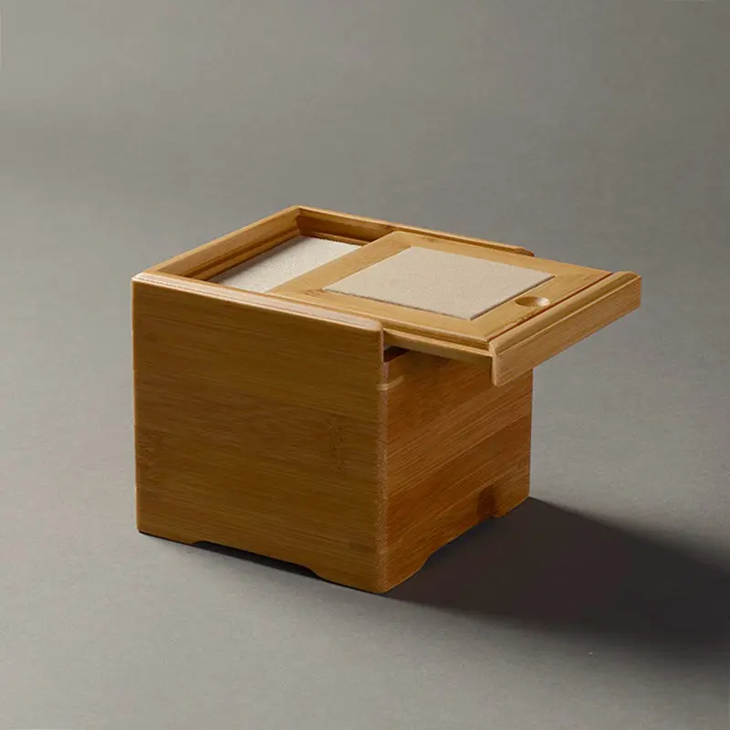 

Natural Bamboo Storage Box Home Decoration Or Home Use Soft Gift Case New Men's Watch Boxes W 124 Size 11*11 CM