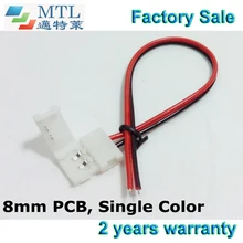 3528 connector 2 pin for indoor LED strip, 100pcs/lot, connect single color strip to power supply, Factory Wholesale