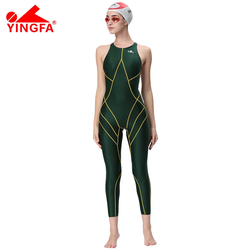 Yingfa FINA Approval Professional swimming Training costumes women knee