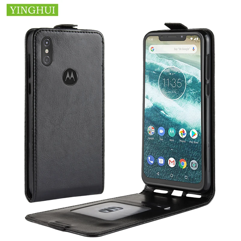 Защитный чехол для Motorola Moto P30 Note телефона Флип кожаный One Power высокое качество