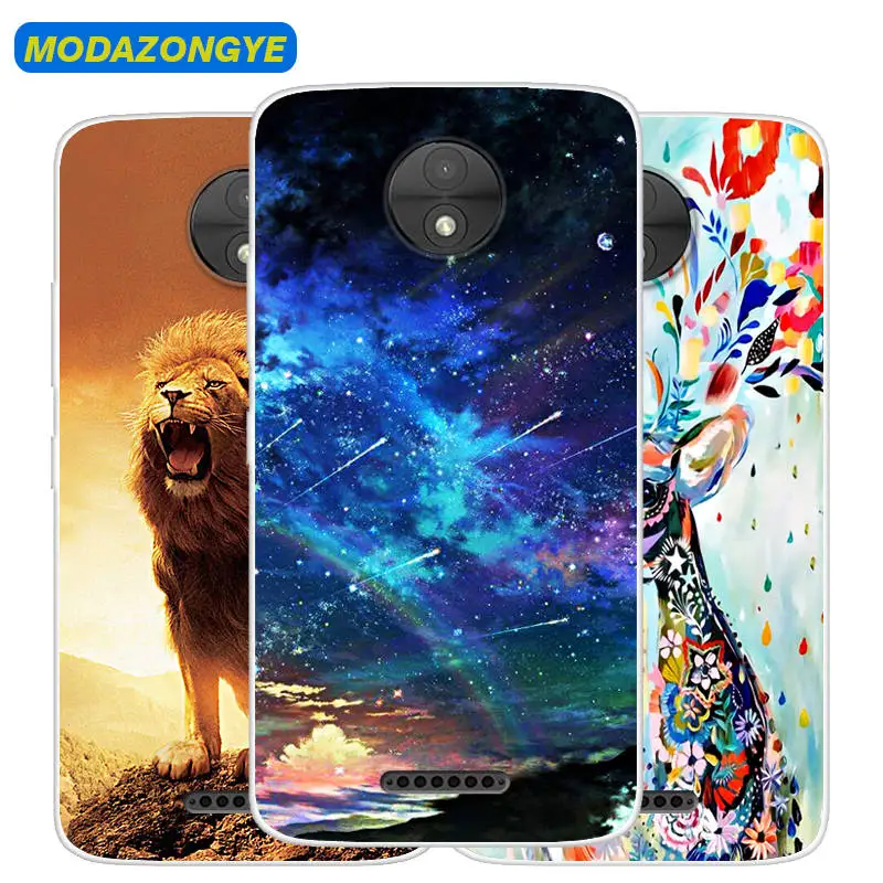 Чехол для Motorola Moto C Plus 5 0 дюйма мягкий чехол из ТПУ телефона задняя крышка Lenovo