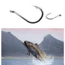 20 шт крючок для морской рыбалки 0,8#1#2#3#4# Модель рыболовные крючки из нержавеющей стали набор кривошипных крючков pescaria#2M07