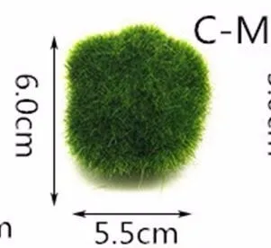 Искусственный мох камень бонсай Декор Сказочный Сад ремесло миниатюрный микро пейзаж зеленая трава Украшение Мини DIY домашний орнамент - Цвет: C-M