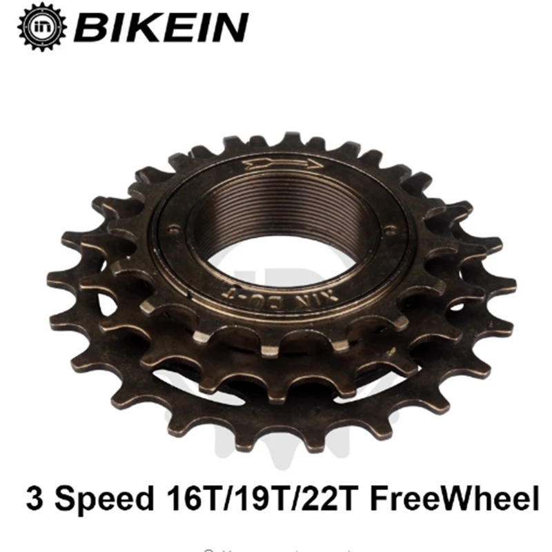 Велосипедное односкоростное колесо BIKEIN 12T/14T/16T маховик со звездочкой 3 скорости