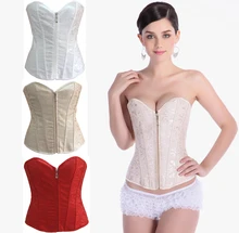 HOT NEW zipper wedding underbust Sexy Waist Workout Cincher Body Shaper Shapewear Corset S-XXL 0819W for Women girl