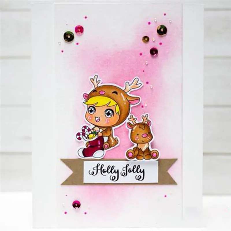 

Naifumodo Cartoon Kids Metal Cutting Dies Merry Christmas for Craft Scrapbooking Card Making DIY Embossing Die Cut Metal Dies
