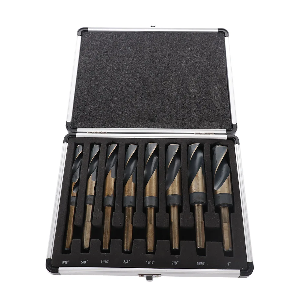 

8pcs Twist Drill Bits Set with Box packing 1/2 Inch Shank Woodworking Tool