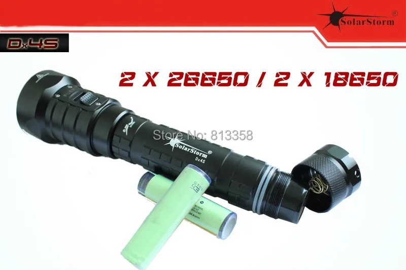 

Solarstorm DX4S (upgraded from DX4) XM-L U2 LED diving flashlight torch brightness waterproof 100m white light led torch